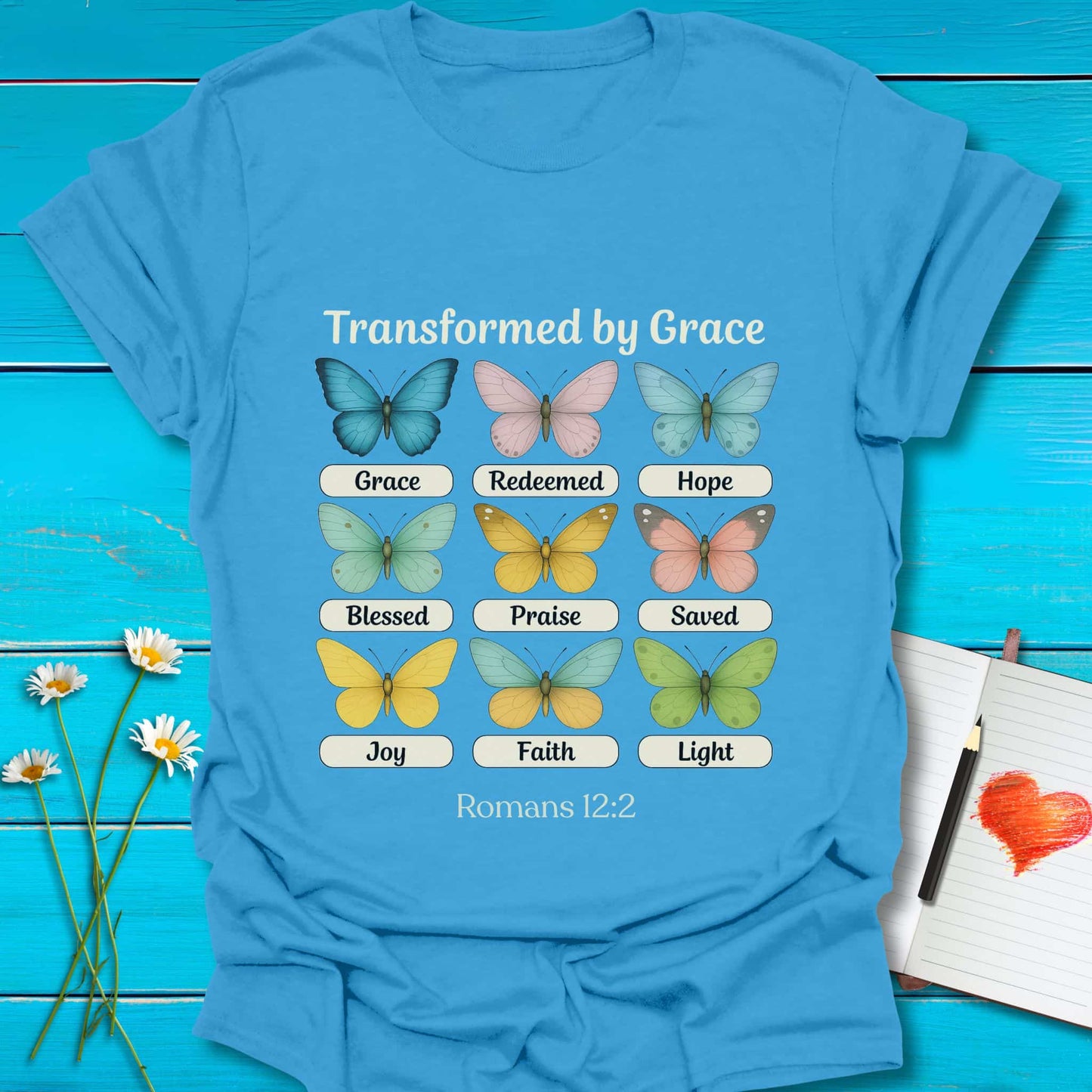T-Shirt Iris / S Transformed Butterflies T-Shirt Echo Kindness Printify