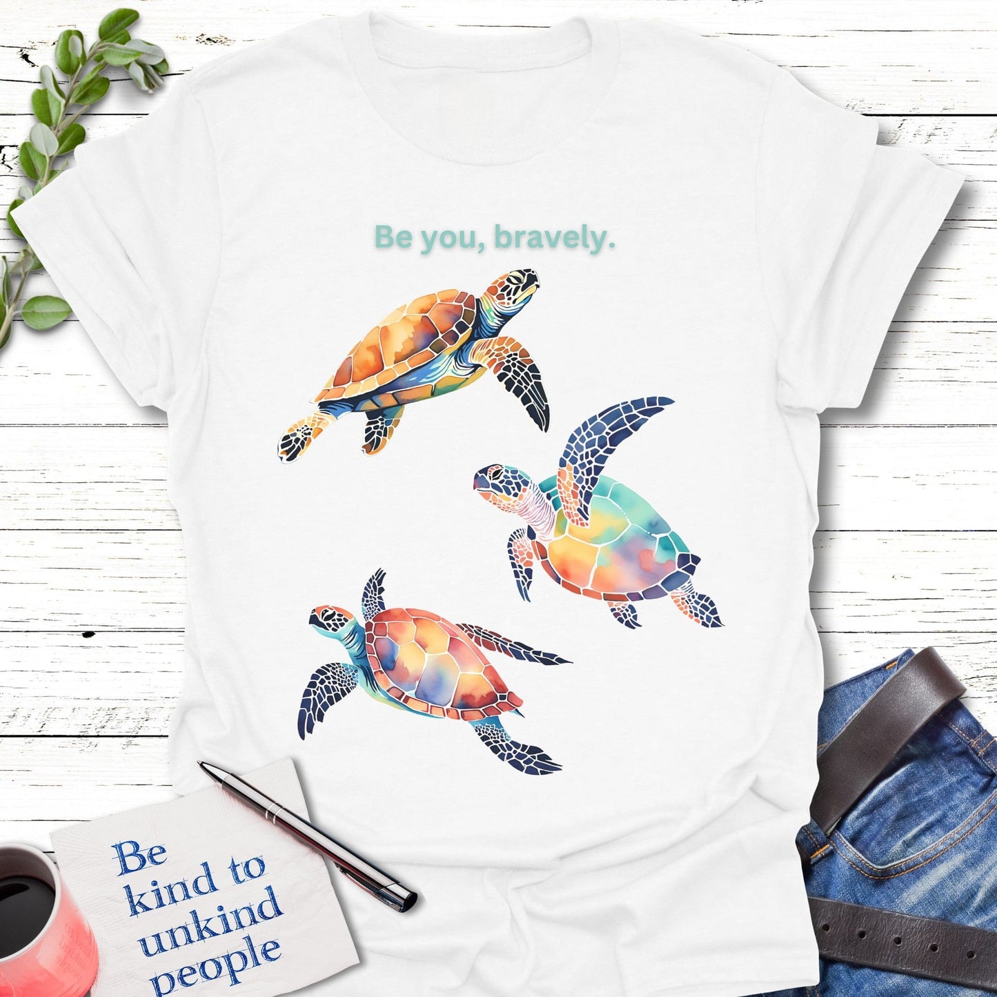 T-Shirt White / S Turtle True T-Shirt Echo Kindness Printify