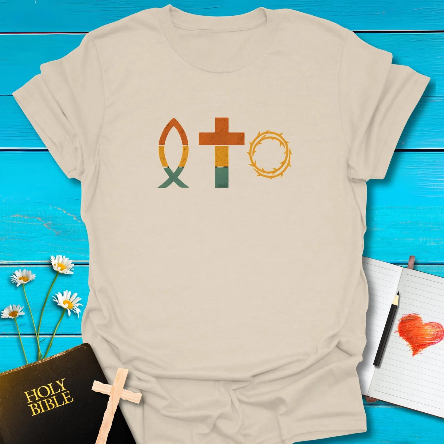 T-Shirt Natural / S Vintage Icons T-Shirt Echo Kindness Printify