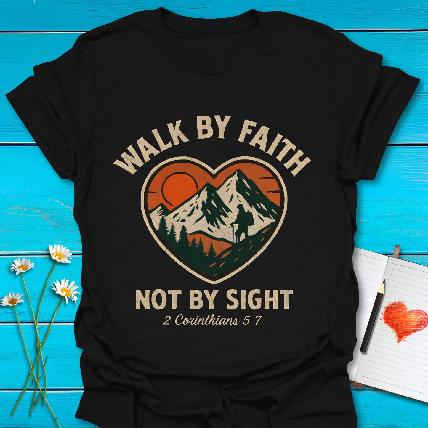 T-Shirt Black / S Walk by Faith T-Shirt Echo Kindness Printify
