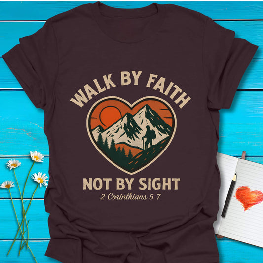 T-Shirt Dark Chocolate / S Walk by Faith T-Shirt Echo Kindness Printify
