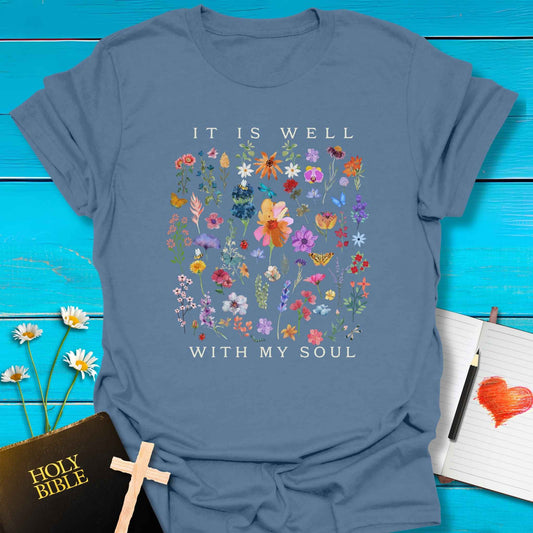 T-Shirt Indigo Blue / S Well Soul T-Shirt Echo Kindness Printify
