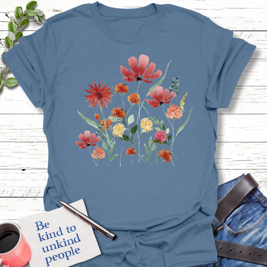 T-Shirt Indigo Blue / S Wildflower Soul T-Shirt Echo Kindness Printify