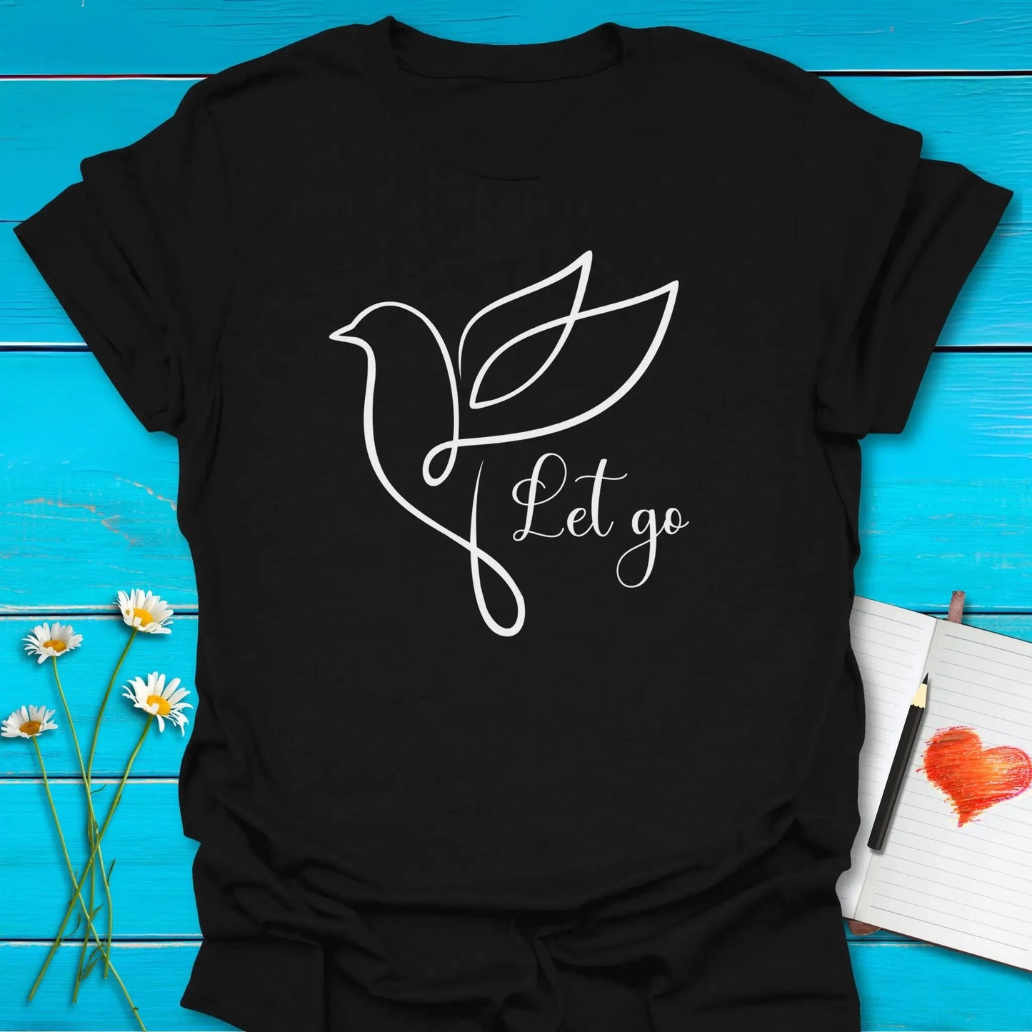 T-Shirt Black / S Wings of Release T-Shirt Echo Kindness Printify