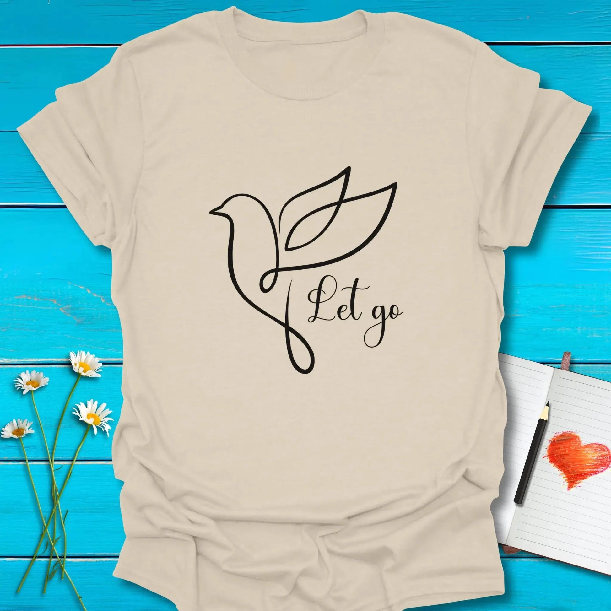 T-Shirt Natural / S Wings of Release T-Shirt Echo Kindness Printify