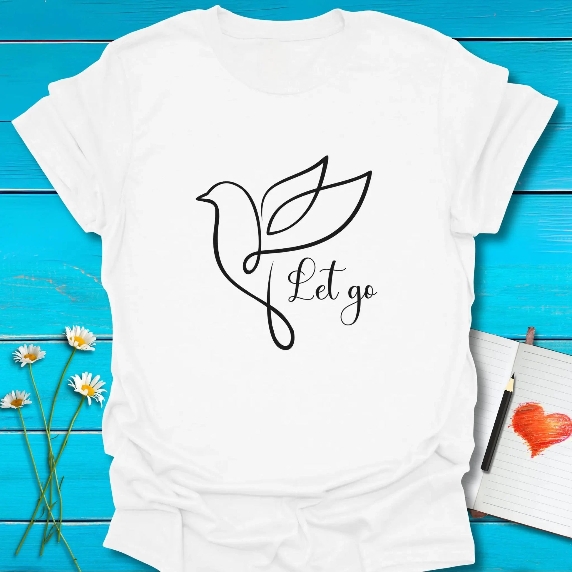 T-Shirt White / S Wings of Release T-Shirt Echo Kindness Printify