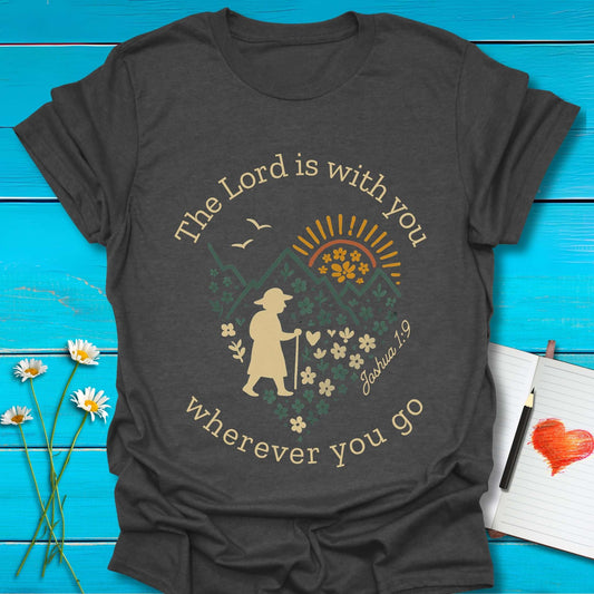 T-Shirt Dark Heather / S With You T-Shirt Echo Kindness Printify
