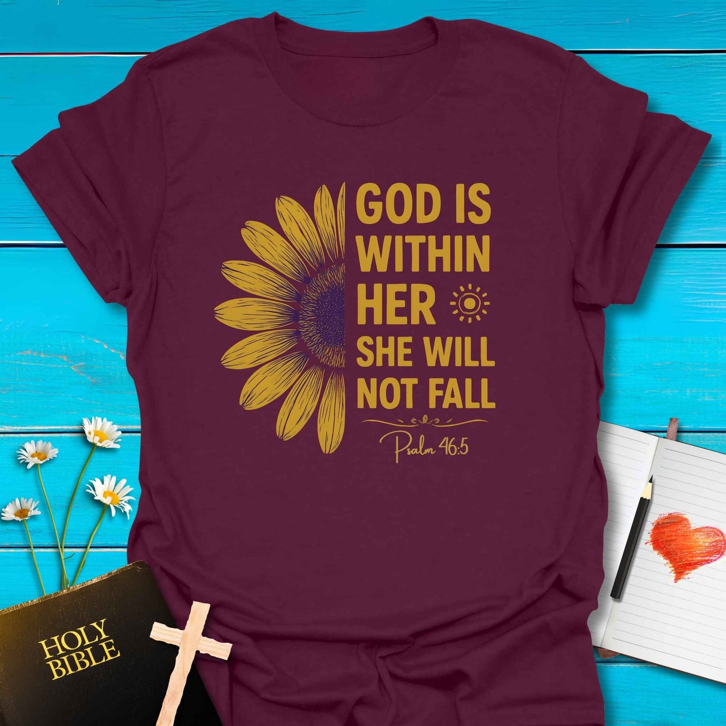 T-Shirt Maroon / S Within Her T-Shirt Echo Kindness Printify