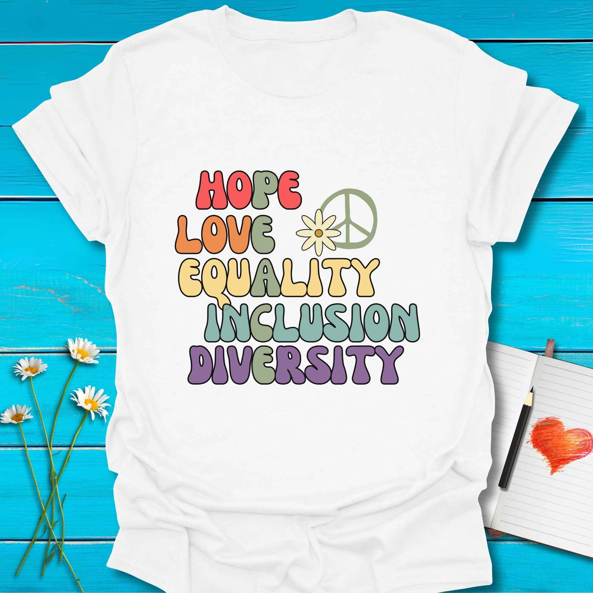 T-Shirt White / S Words of Peace T-Shirt Echo Kindness Printify