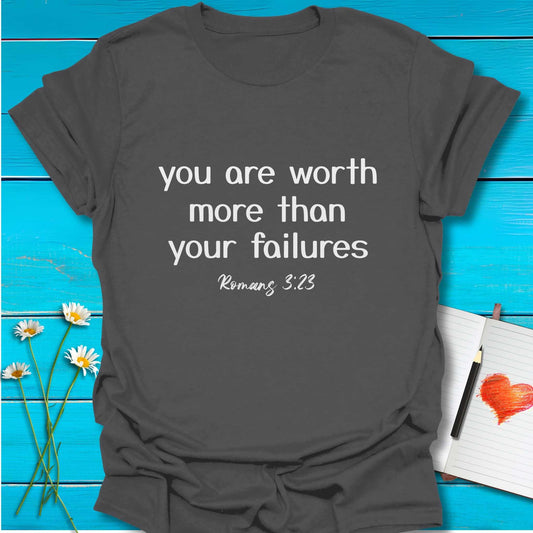 T-Shirt Charcoal / S Worth More T-Shirt Echo Kindness Printify