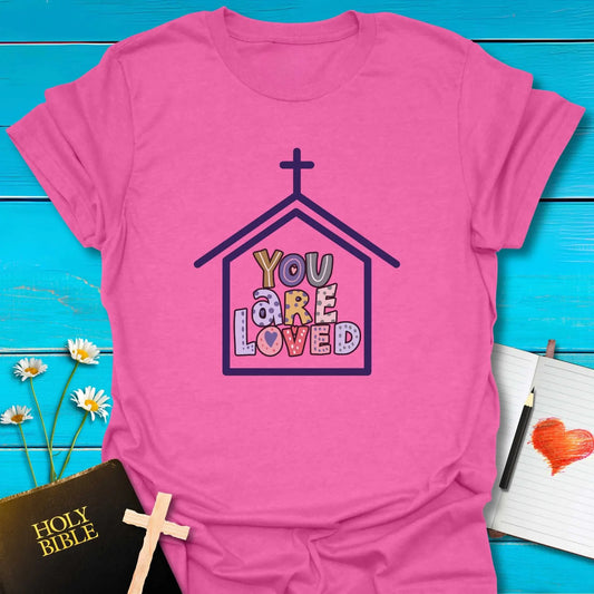 T-Shirt Heather Heliconia / S You are Loved T-Shirt Echo Kindness