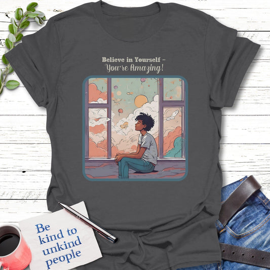 T-Shirt Charcoal / S You're Amazing T-Shirt Echo Kindness Printify