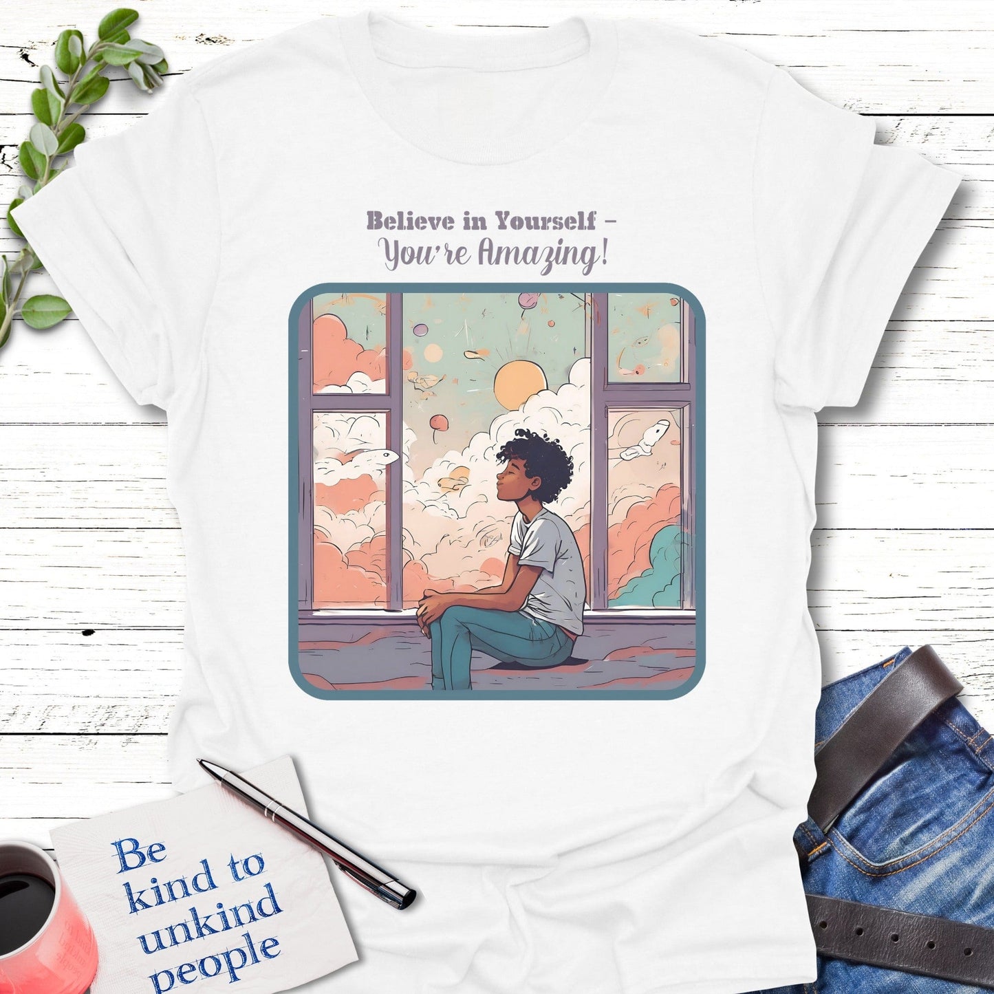 T-Shirt White / S You're Amazing T-Shirt Echo Kindness Printify